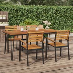 Vidaxl Záhradný stôl so sponkovými nohami 180x90x75 cm akáciový masív