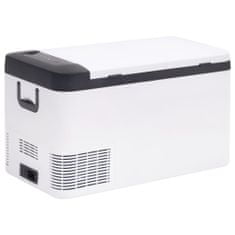 Vidaxl Chladiaci box s rukoväťou a adaptérom čierno-biely 18 l PP a PE
