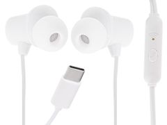 WOWO Slúchadlá do uší L-BRNO EP42 s mikrofónom, USB, Drôtové, 120 cm, Biele