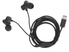WOWO Čierne Káblové Slúchadlá do Uší L-BRNO EP42 s Mikrofónom, USB, 120 cm