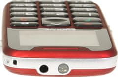 Evolveo EasyPhone, mobilní telefon pro seniory s nabíjecím stojánkem (červená barva)