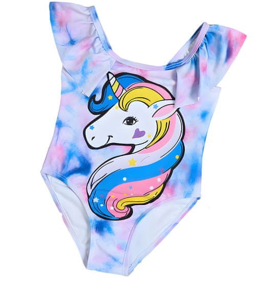 Unicorn Detské jednodielne plavky s volánom veľkosť 86/92 - Rainbow Unicorn