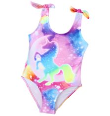Unicorn Detské jednodielne plavky s mašľou veľkosť 86/92 - Galaxie/Unicorn