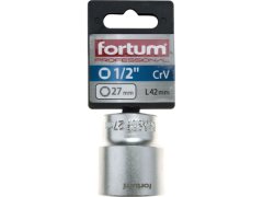 Fortum Hlavice nástrčné (4700427) hlavice nástrčná, 1/2&quot;, 27mm, L 42mm, 61CrV5