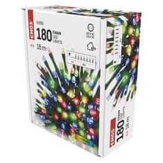 EMOS Vianočná reťaz D4AM04 LED vánoční řetěz, 18 m, venkovní i vnitřní, multicolor, časovač