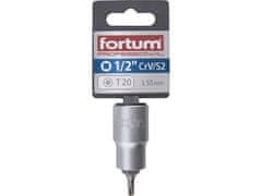 Fortum Hlavica zástrčná (4700720) hlavice zástrčná TORX, 1/2&quot;, TX 20, L 55mm, CrV/S2