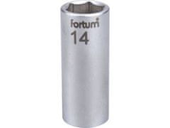Fortum Hlavice nástrčné (4701527) hlavice nástrčná prodloužený, 1/4&quot;, 14mm, L 50mm, 61CrV5