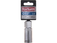Fortum Hlavice nástrčné (4700901) hlavice nástrčná na zapalovací svíčky, 1/2&quot;, 21mm, L 65mm, 61CrV5