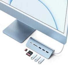 Satechi USB-C Combo Hub For Desktop - iMac Adapter, modrá