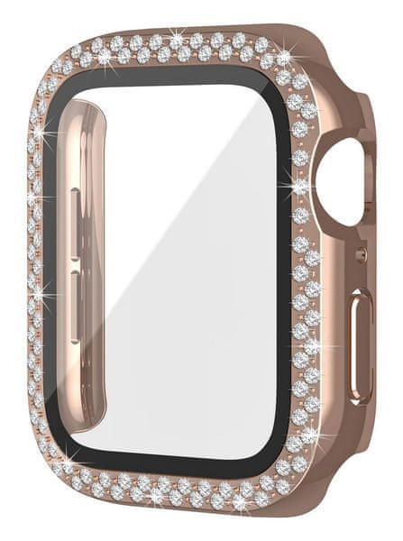 WEBHIDDENBRAND Worryfree Bling Bumper Case Apple Watch 41 mm, Gold