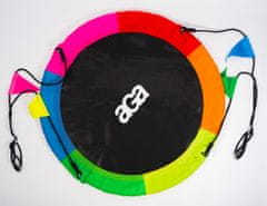 Aga Závesný hojdací kruh 110 cm Šesťfarebný s vlajkami