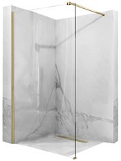 REA Aero, sprchová zástena Walk-in 100x195 cm, 8mm číre sklo, zlatá matná profil, REA-K4701