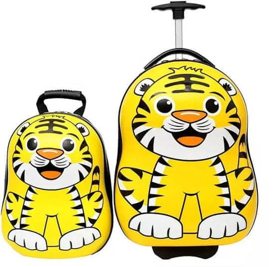 bHome Detský cestovný kufor a batôžik Tigrík 29l