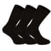 3PACK ponožky vysoké bambusové čierne (3NDTP001) - veľkosť M
