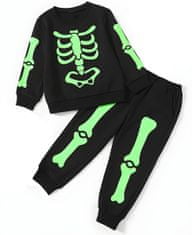 All for kids Karnevalová tepláková súprava + tričko veľkosť 116 - Shining Skeleton