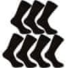 7PACK ponožky vysoké bambusové čierne (7NDTP001) - veľkosť L