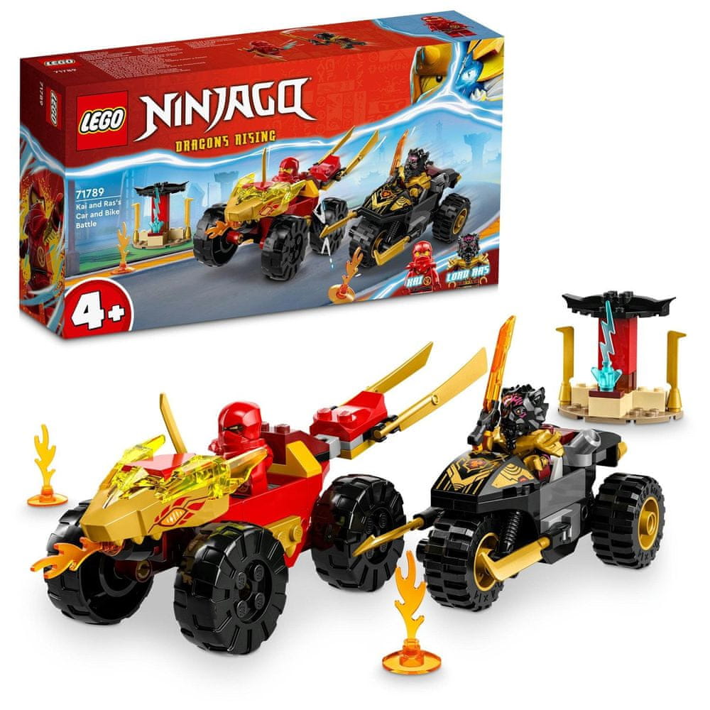 LEGO Ninjago 71789 Kai a Ras v súboji auta s motorkou - rozbalené