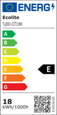 Ecolite Ecolite kuchynské LED svietidlo 18W, CCT, 2160lm, 117cm, biela TL2001-CCT/18W