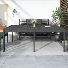 Vidaxl Záhradný stolík sivý 203,5x100x76 cm borovicový masív