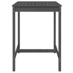 Vidaxl Záhradný stolík sivý 82,5x82,5x110 cm borovicový masív