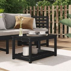 Vidaxl Záhradný stolík čierny 82,5x50,5x45 cm borovicový masív