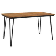 Petromila vidaXL Záhradný stôl so sponkovými nohami 140x80x75 cm akáciový masív