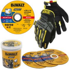 DeWalt 100 kotúčov INOX 125x1mm DT20540 + rukavice