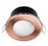 Zápustné okrúhle halogénové svietidlo GU10 hermetická AQUS medený