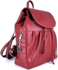 VegaLM Luxusný kožený ruksak z pravej hovädzej kože v bordovej farbe