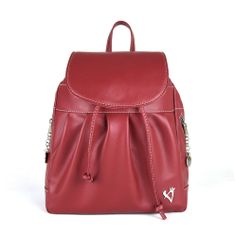 VegaLM Luxusný kožený ruksak z pravej hovädzej kože v bordovej farbe