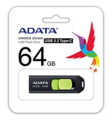 A-Data UC300/64GB/USB 3.2/USB-C/Čierna