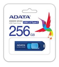 A-Data UC300/256GB/USB 3.2/USB-C/Modrá