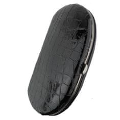 Globos Dámska kožená manikúra s nožnicami Solingen 792-89 čierna kroko