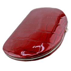 Globos Dámská kožená manikúra so vzorom krokodílej kože 792-89 červená kroko