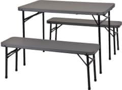ProGarden Campingový set stôl + lavica skladací KO-CM1000020