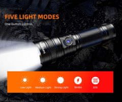 SupFire Dobíjacia LED baterka Supfire L16-T (900lm, 15W)