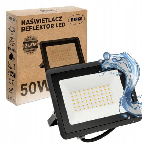 Berge LED reflektor 50W IP65 neutrálna biela