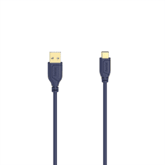 HAMA USB-C 2.0 kábel typ AC 0,75 m, Flexi-Slim, modrý