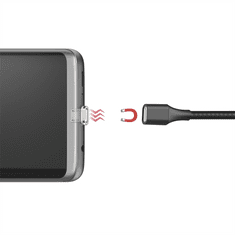 HAMA micro USB kábel Magnetic, A vidlica - micro B vidlica magnetická, 1 m