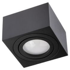 LUMILED Prisadené štvorcové halogénové svietidlo AMAT-S 50mm čierna pohyblivá trubica