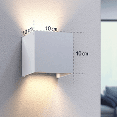 HAMA SMART WiFi nástenné svetlo, štvorcové, 10 cm, IP44, pre vonkajšie aj vnútorné použitie, biele