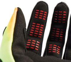 FOX Motokrosové rukavice 180 Glove Statk - Red/Yellow vel. XL