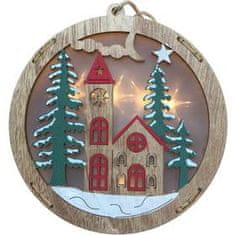 Retlux RXL 332 Vianočné dekorácie - kostolík 5LED, drevo 50003927