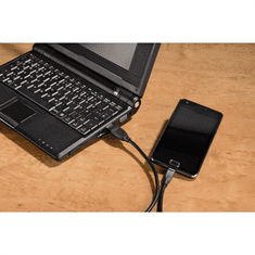HAMA micro USB 2.0 kábel, typ A - micro B, 0,25 m, čierny