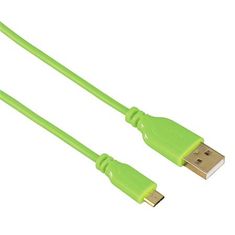 HAMA micro USB kábel Flexi-Slim, obojstranný konektor, 0,75 m, zelený