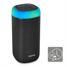 HAMA Bluetooth reproduktor Shine 2.0, LED podsvietenie, IPx4, čierny