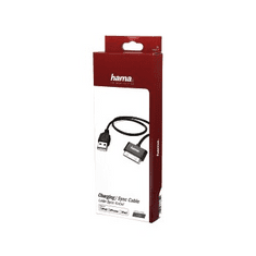 HAMA MFI USB 2.0 kábel pre Apple, 30pinový, 1m, čierny