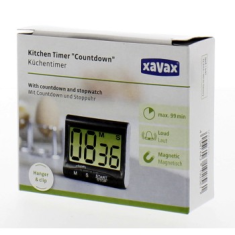 Xavax Countdown, digitálna kuchynská minútka, čierna
