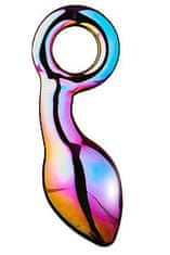 Dreamtoys Glamour Glass Chunky Ring Plug (13 cm), sklenený análny kolík