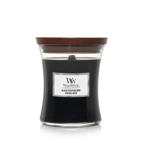 Woodwick BLACK PEPPERCORN - Stredná sviečka 275g